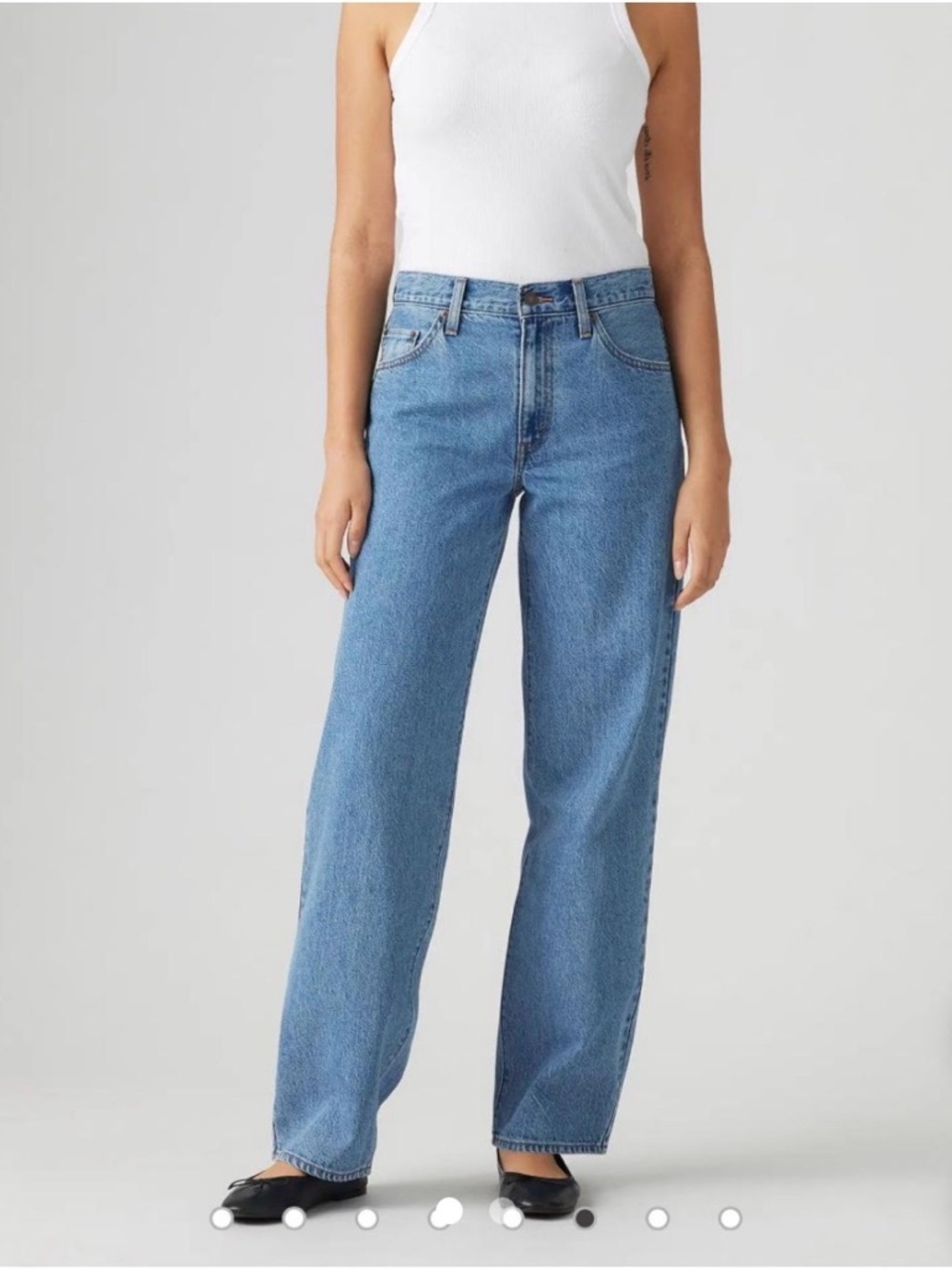 Levi's Wide Leg Flare Jeans in Medium Blue